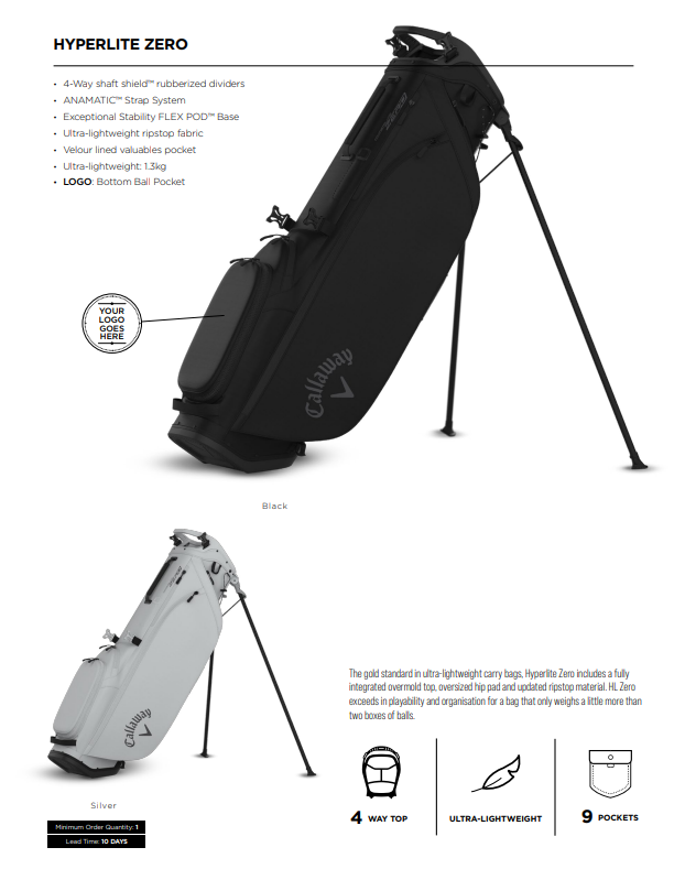 Callaway Hyperlight Zero bærebag